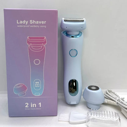 Electric Razors for Women 2 in 1 Bikini Trimmer Face Shavers Hair Removal for Underarms Legs Ladies Body Trimmer IPX7 Waterproof