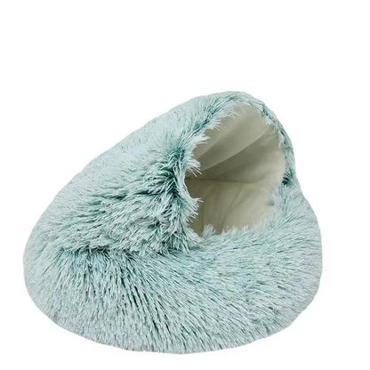 Winter Plush Pet Cat Bed round Cat Cushion Cat House 2 in 1 Warm Cats Basket Pet Sleep Bag Kitten Nest Kennel for Small Dog Cats