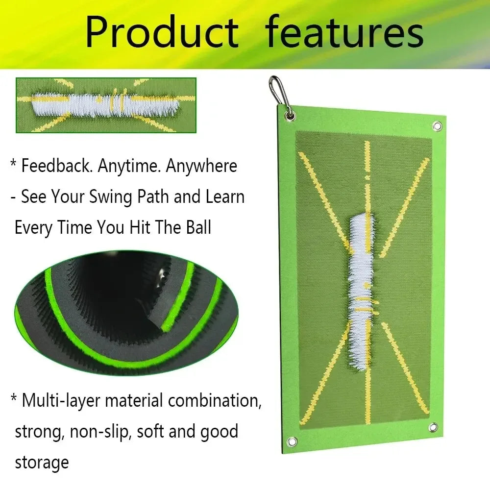 Golf Training Mat for Swing Detection Batting Trajectory Direction Detection Analysis Pad Swing Path Practice Marking Pad