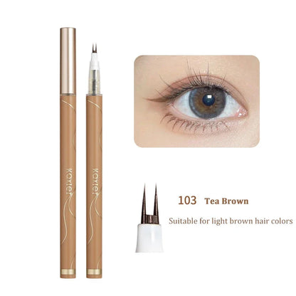 Natural Double Forked Tip Lower Eyelash Pen Makeup Ultra-Thin Liquid Quick Drying Eyelash Brow Eyeliner Pencil Makeup Tools