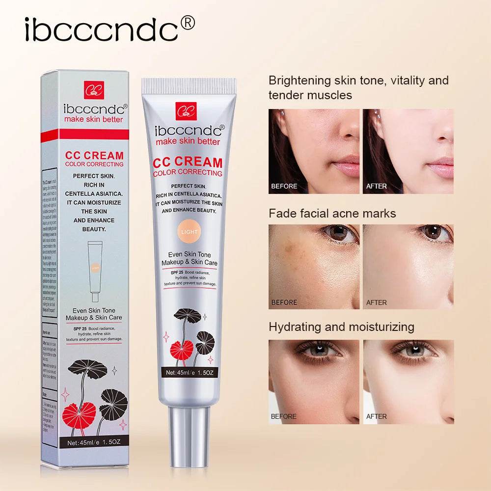 Moisturizing Correcting CC Cream Waterproof Anti-Sweat Makeup before Concealer Lasting Women Makeup Protect Skin Erborian Make