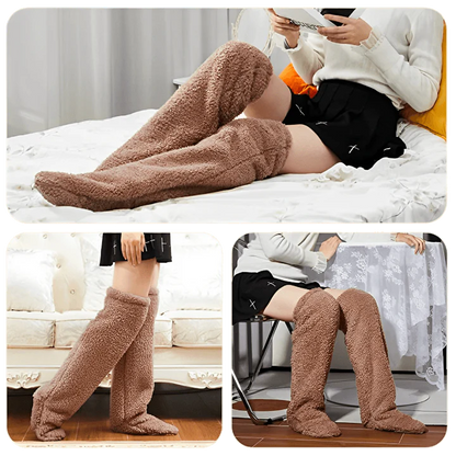 Cozy Knee-High Teddy Socks