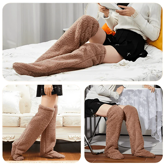 Cozy Knee-High Teddy Socks