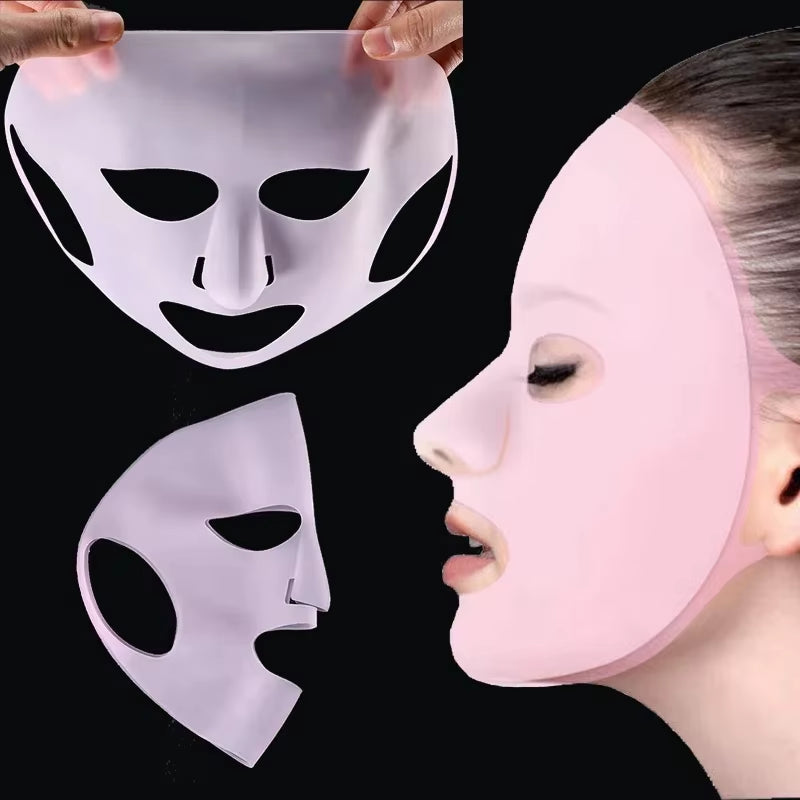 2025 Silicone Mask Reusable Cover Face Skin Care Hydrating Moisturizing Mask for Sheet Prevent Evaporation Steam Beauty Tool