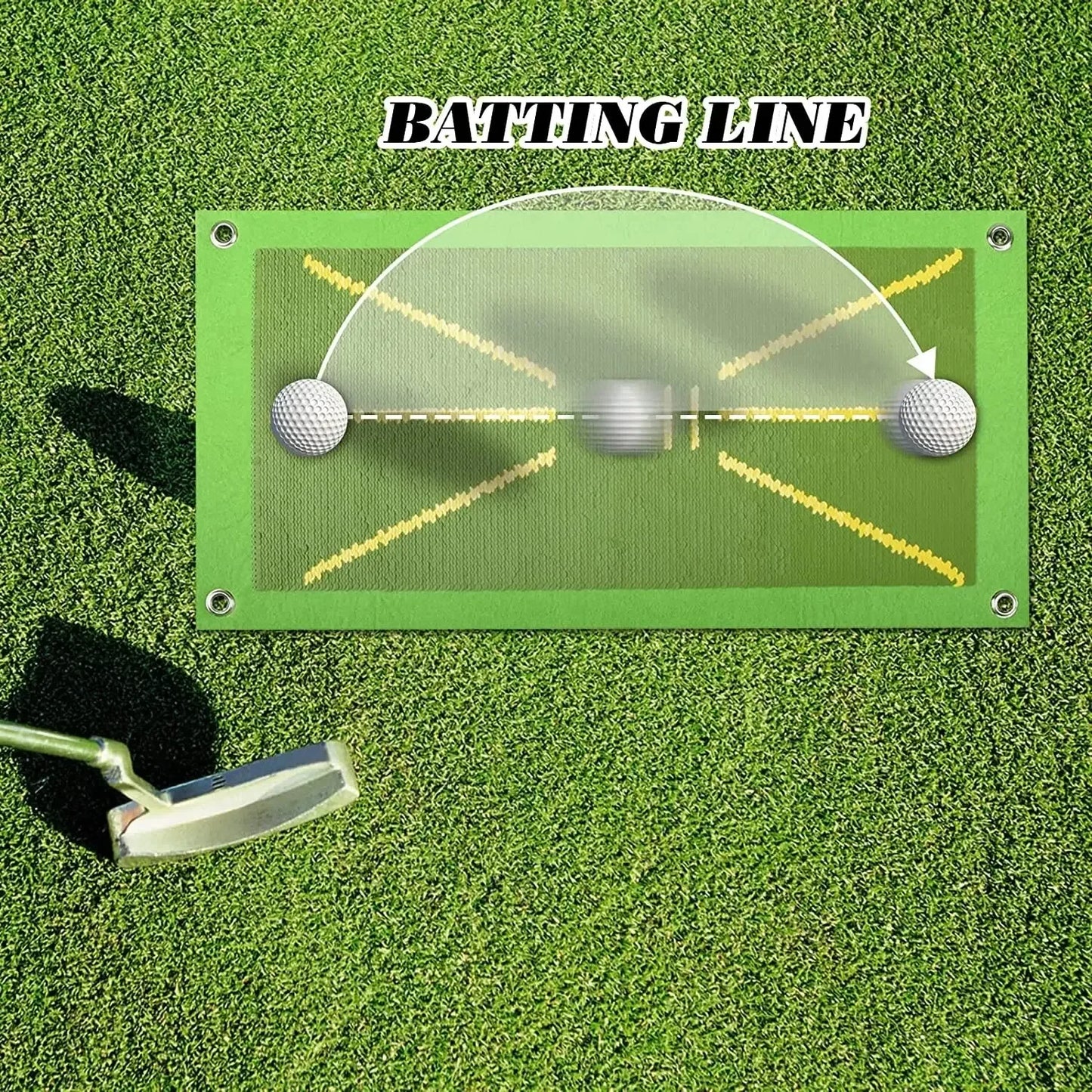 Golf Training Mat for Swing Detection Batting Trajectory Direction Detection Analysis Pad Swing Path Practice Marking Pad