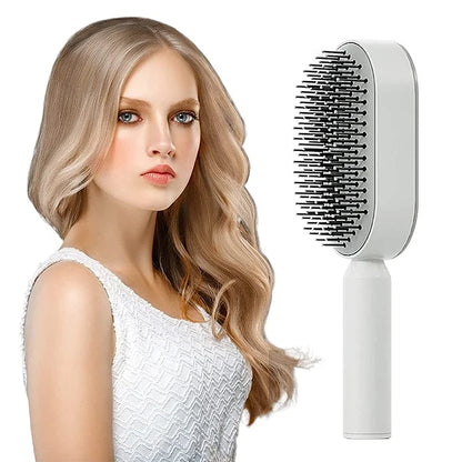 Portable Self-Cleaning Hair Brush