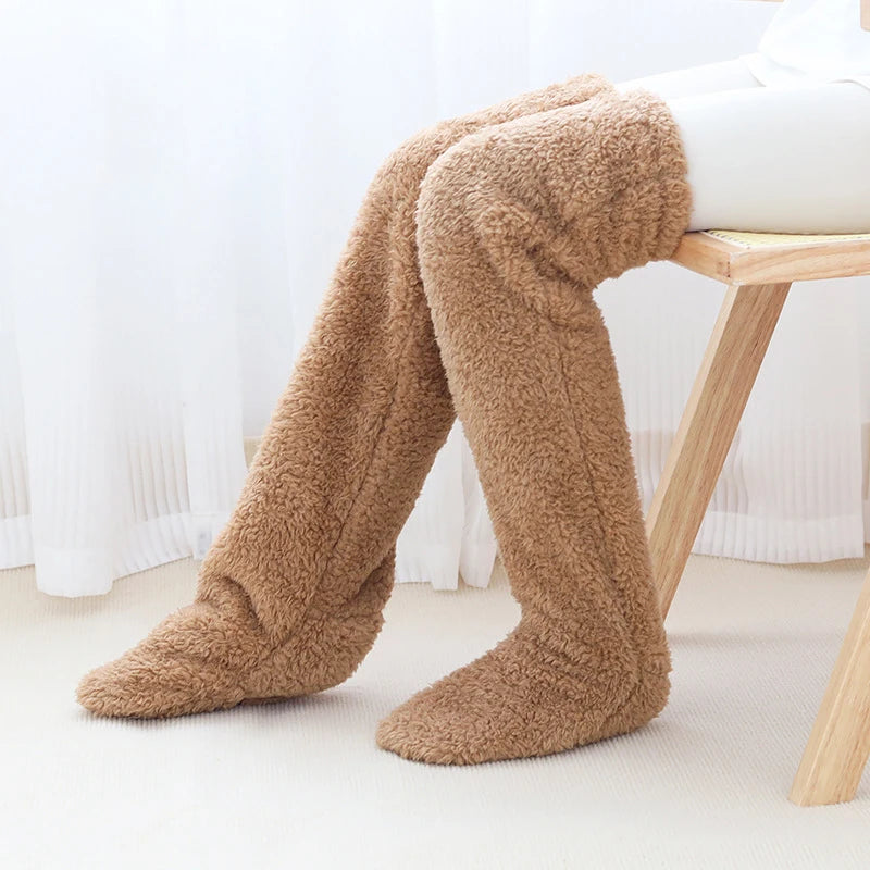 Cozy Knee-High Teddy Socks