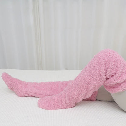 Cozy Knee-High Teddy Socks