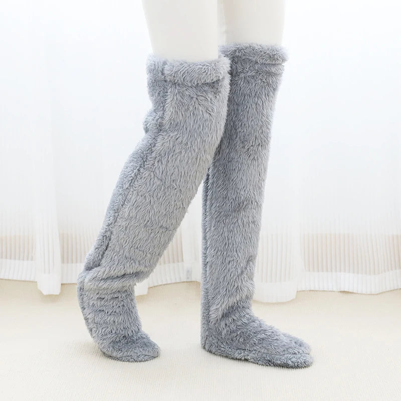 Cozy Knee-High Teddy Socks