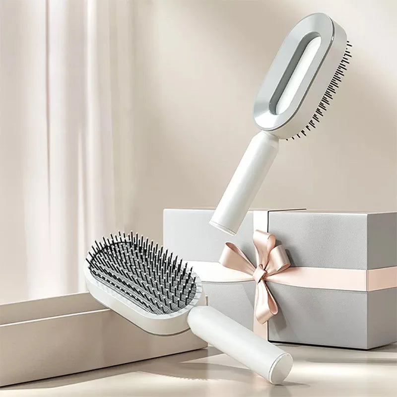 Portable Self-Cleaning Hair Brush