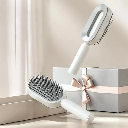 Portable Self-Cleaning Hair Brush